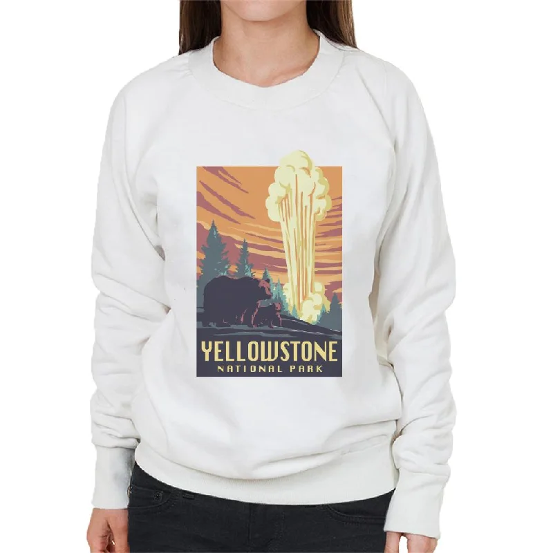 US National Parks Yellowstone Women's Sweatshirt Hoodie with Thumb Holes Functional Cozy