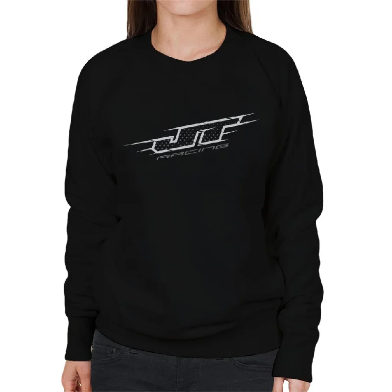 JT Racing Diamond Logo Women's Sweatshirt Hoodie with Hidden Zipper Minimalist Clean