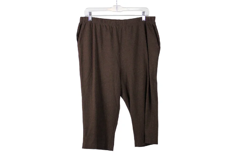 Lands' End Capri Brown Pants | L Formal Stretch Pants