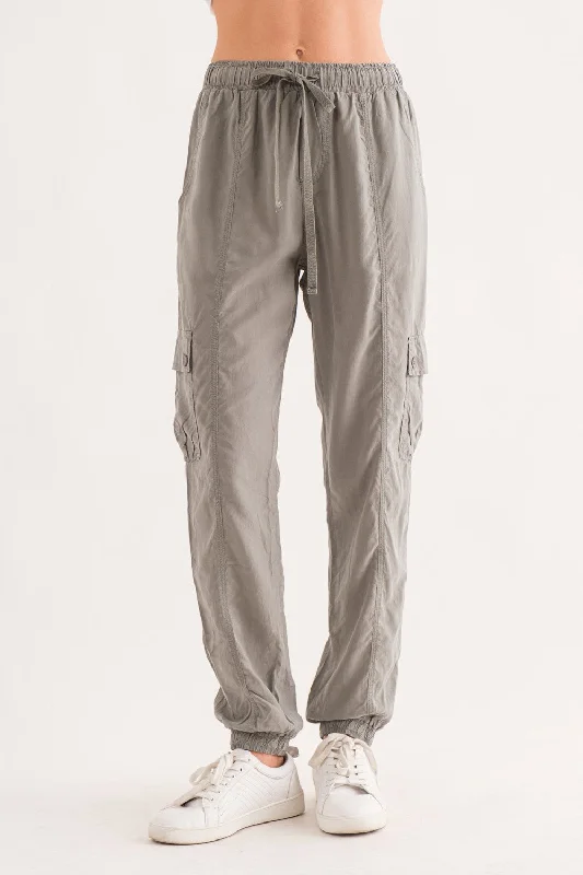 Sage Earth Tencel Cargo Pants Classic Straight-Leg Pants