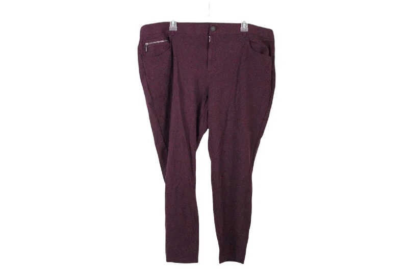 Maurices Burgundy Stretch Pants | 24 Chic Faux Leather Pants