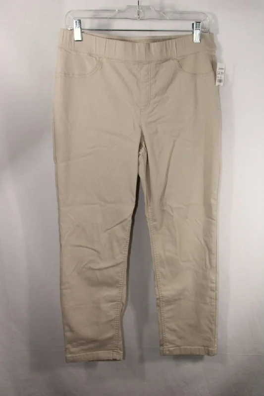 Erika Stretch Pants | Size 12 Relaxed High-Waist Trousers