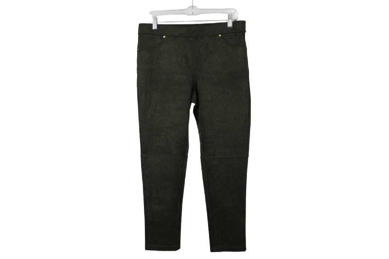 Andrew Marc New York Green Soft Suede Pants | M Slim-Fit Khaki Pants