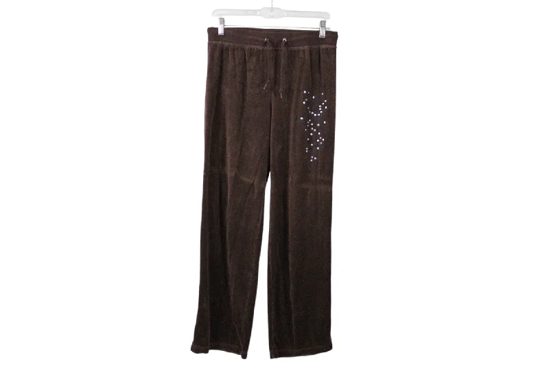 Soho Lady New York Brown Velour Pant | S Stylish Slim Trousers