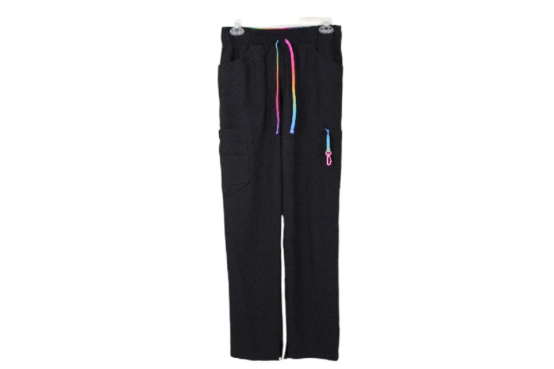 Black Scrub Pants | S Elegant High-Waist Pants