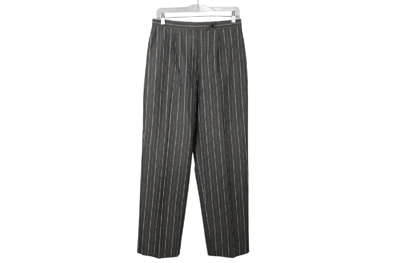 Anne Klein Striped Pants | 2 Petite Formal Wide-Leg Pants