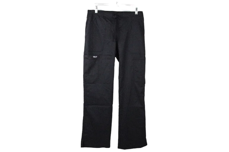 NEW Cherokee Workwear Modern Classic Black Scrub Pant | S Stylish Elastic Waist Pants