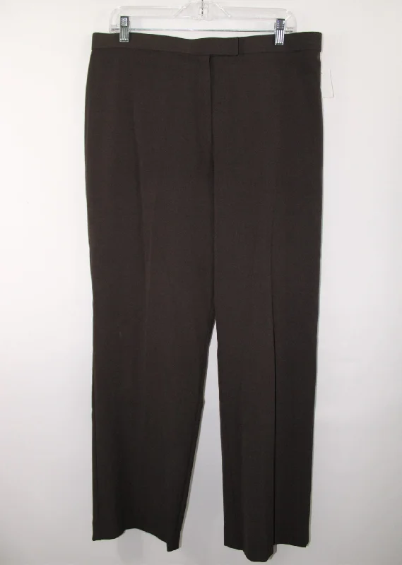 Sag Harbor Stretch Brown Pants | Size 14 Comfy Cargo Trousers