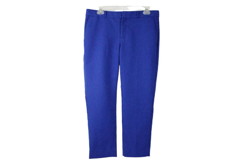 Banana Republic Hampton Blue Dotted Ankle Pant | 8 Petite Slim-Fit Leggings