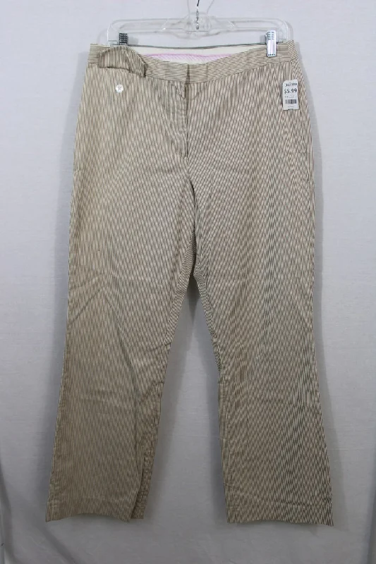 Lands' End Pinstripe Pants | Size 10 Cozy Jogger Leggings