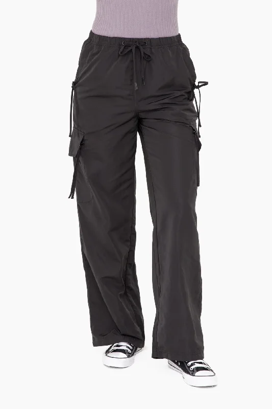 Water Resistant Cargo Pants High-Waist Jeans