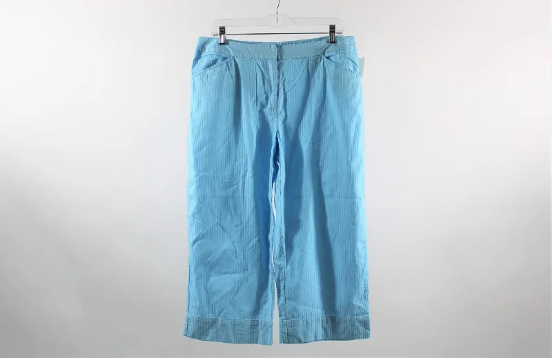 IZOD Blue Cotton Capri Pants | Size 12 Classic Stretch Pants