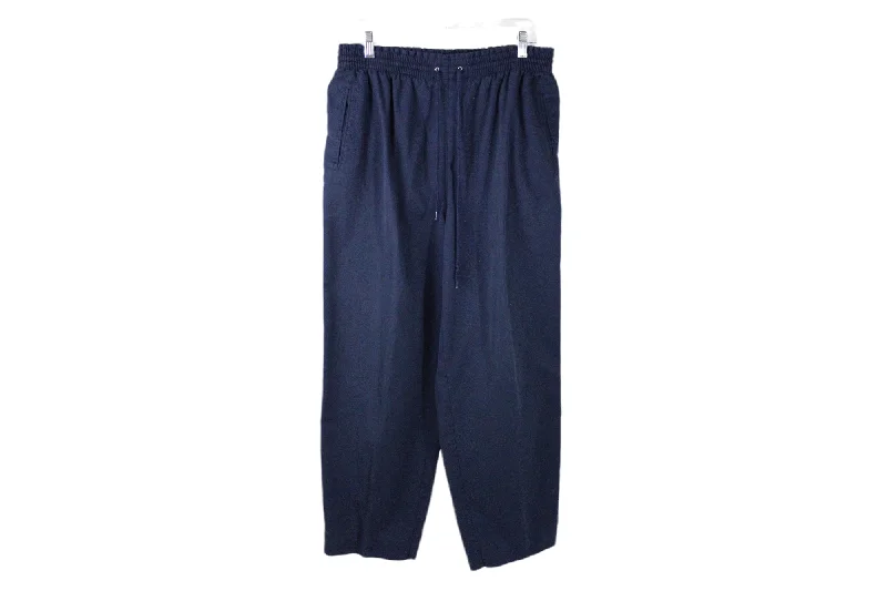 Hasting & Smith Navy Paperbag Pant | 14 Soft Wool Pants