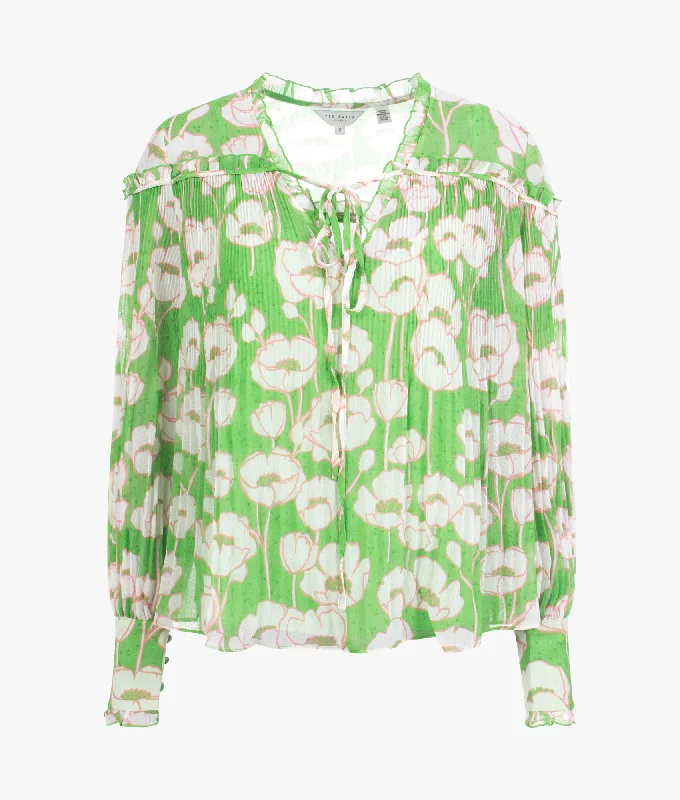 Ellerie swing blouse in green Soft Modal Blouse