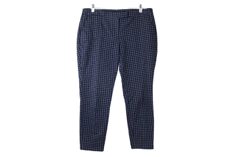 Kenar Navy Blue Pattern Pant | 12 Stretch Fit Pants