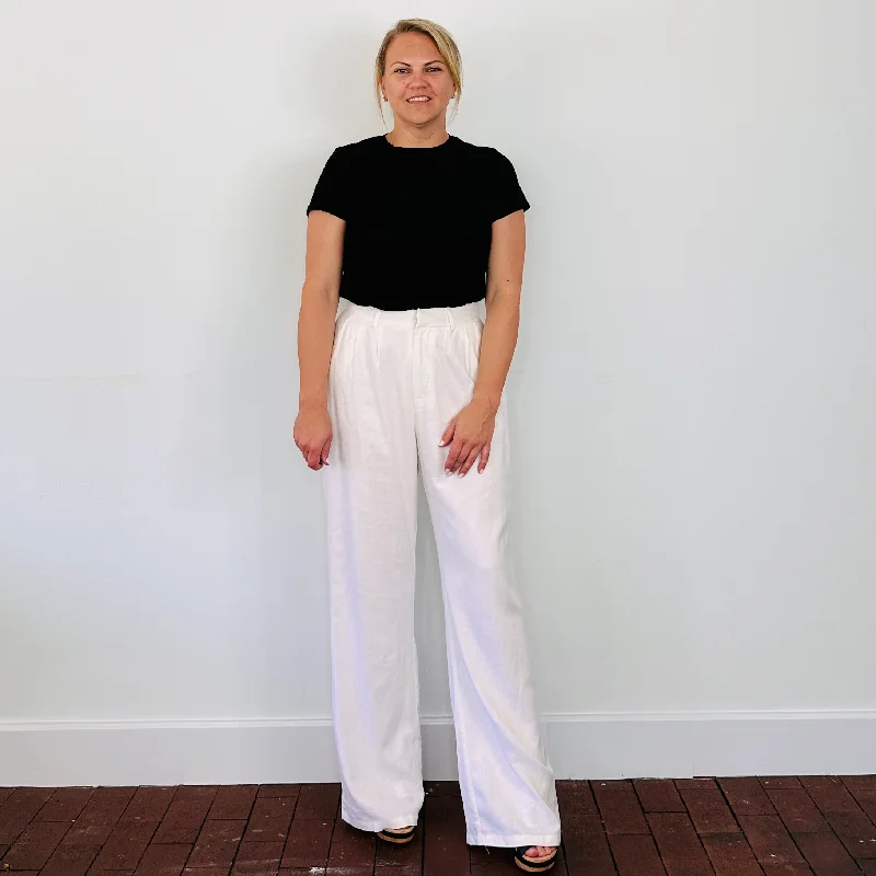 Rebecca Linen Blend Pants Cozy Jogger Leggings