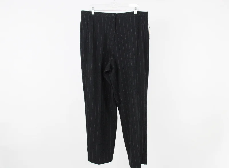 NEW Briggs New York Black Pinstriped Pants | 18 Classic Stretch Pants