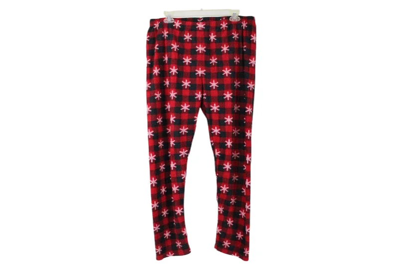 EA Red Fleece PJ Pants | L/XL Trendy Work Pants