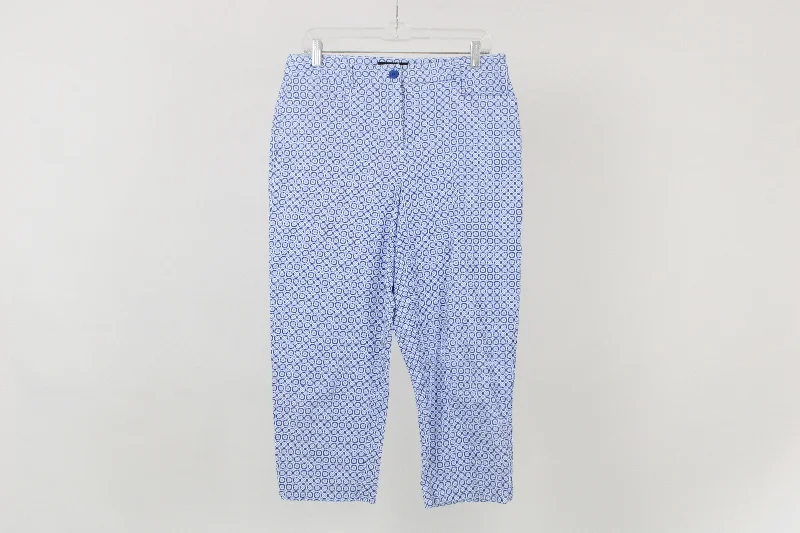 Counterparts Blue Patterned Capri Pants | 10 Chic Checkered Pants