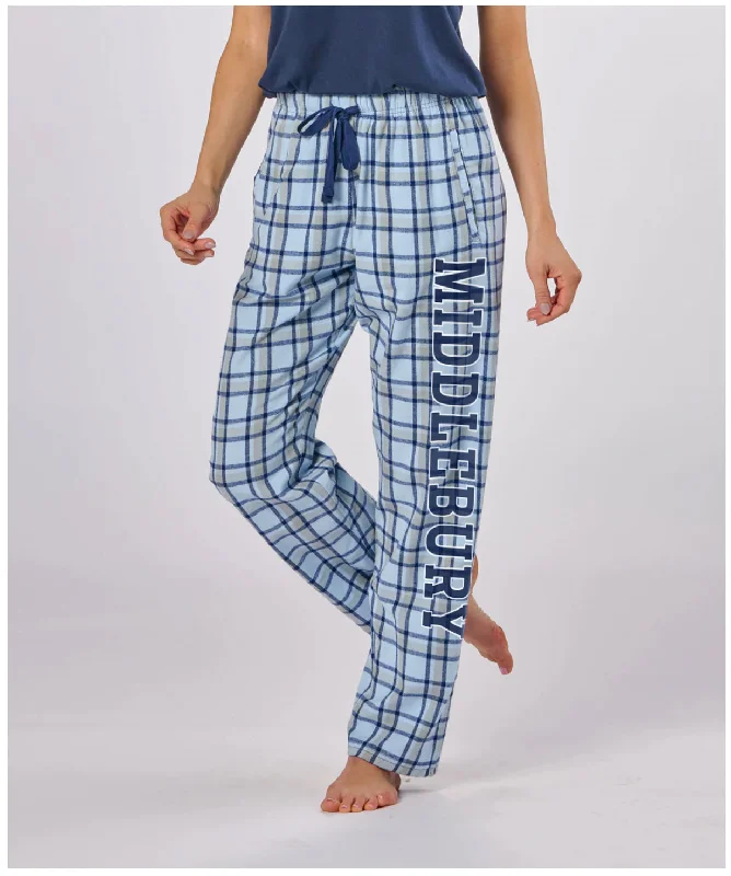 Women's Middlebury Flannel Pant (Lt Blue) Stylish Slim Trousers