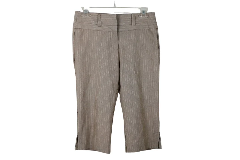 Tracy Evans Tan Striped Capri Pants | 3 Trendy Work Pants