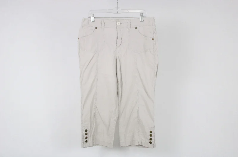 Christopher & Banks Stretch Cargo Capri Pants | 12 Cozy Maternity Pants