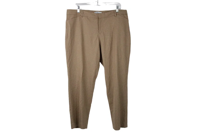 Gap Slim Cropped Tan Pant | 14 Stretch Cozy Maternity Pants