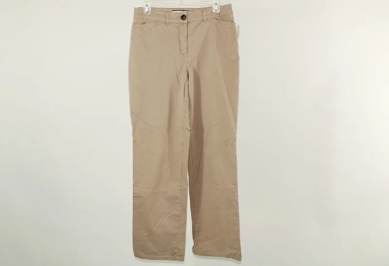 Croft&Barrow Stretch Khaki Pants | Size 6 Elegant Palazzo Trousers