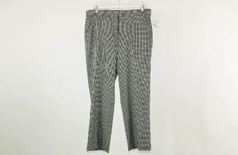 Sag Harbor Stretch Hounds-tooth Pants | Petite Size 8 Trendy Tapered Pants