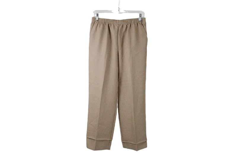 NEW Alfred Dunner Tan Proportioned Short Pant | 8 Petite Soft Stretch Pants