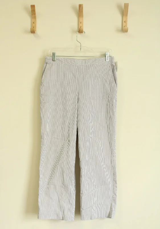 Alfred Dunner Cotton Blend Striped Summer Pants | Size 12 Soft Cotton Pants