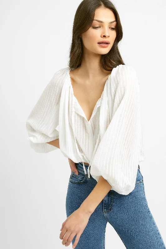 Ella Drawstring Blouse Office-Ready Blouse