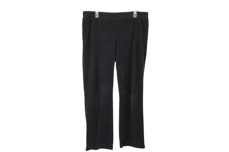 Danskin Now Black Fleece Pants | L 12/14 High-Waist Jogger Pants