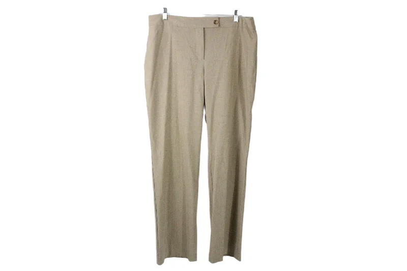 Talbots Curvy Tan Pant | 14 Relaxed Fit Trousers