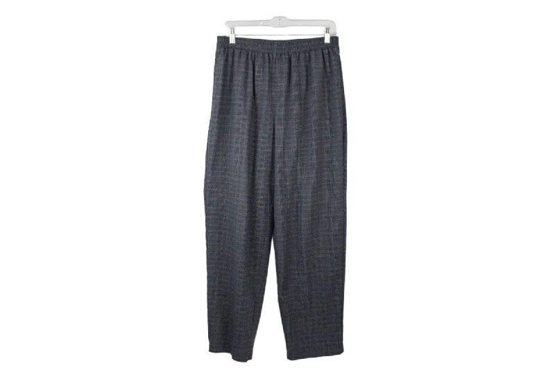 BonWorth Gray Plaid Pants | M Petite Trendy Velvet Pants