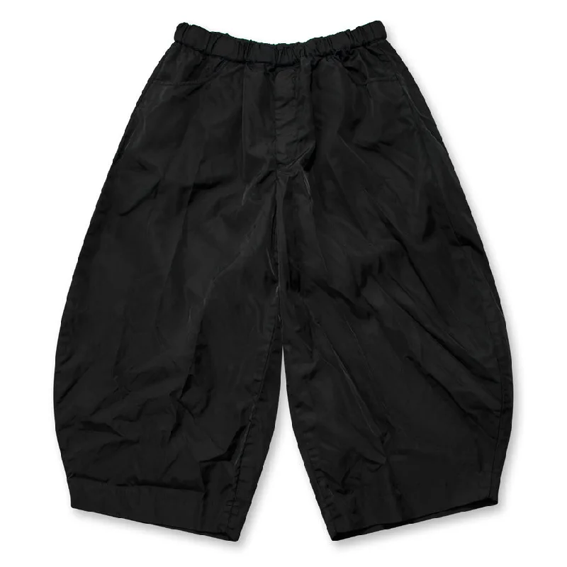 BLACK Comme des Garçons Wide Leg Pants (Black) Formal Stretch Pants