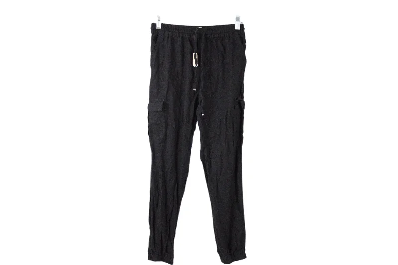 NEW Love Tree Linen Black Pants | S Formal Wide-Leg Pants