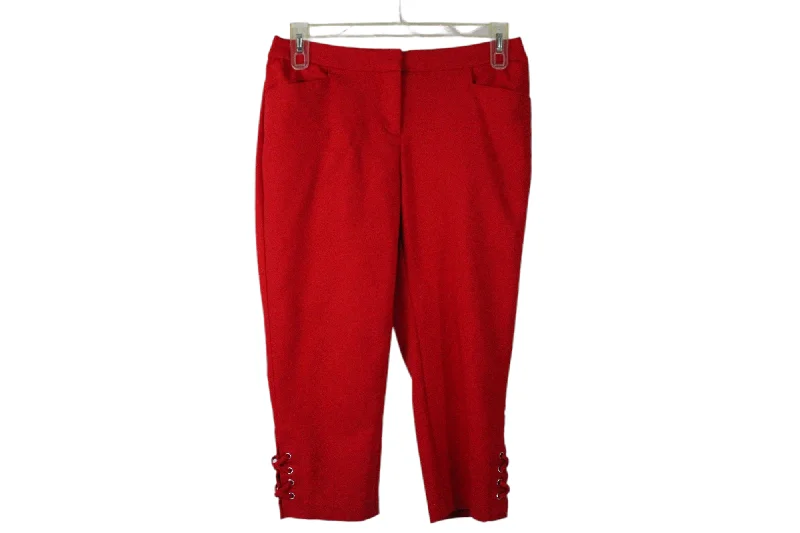 Rafaella Curvy Red Capri Pants | 8 Fashionable Jogger Pants