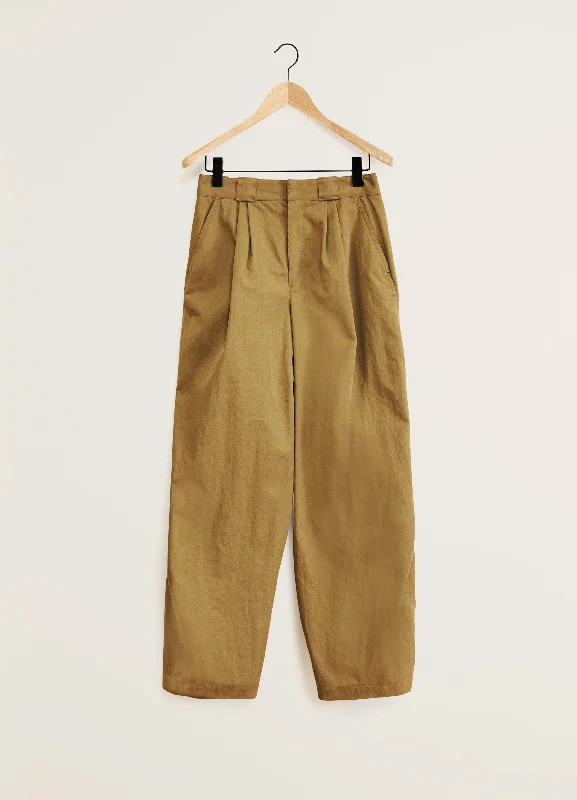 Lemaire Wide Leg Pants (Ochre Khaki) Chic Capri Pants