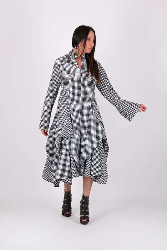Plaid Cotton Dress MARIA