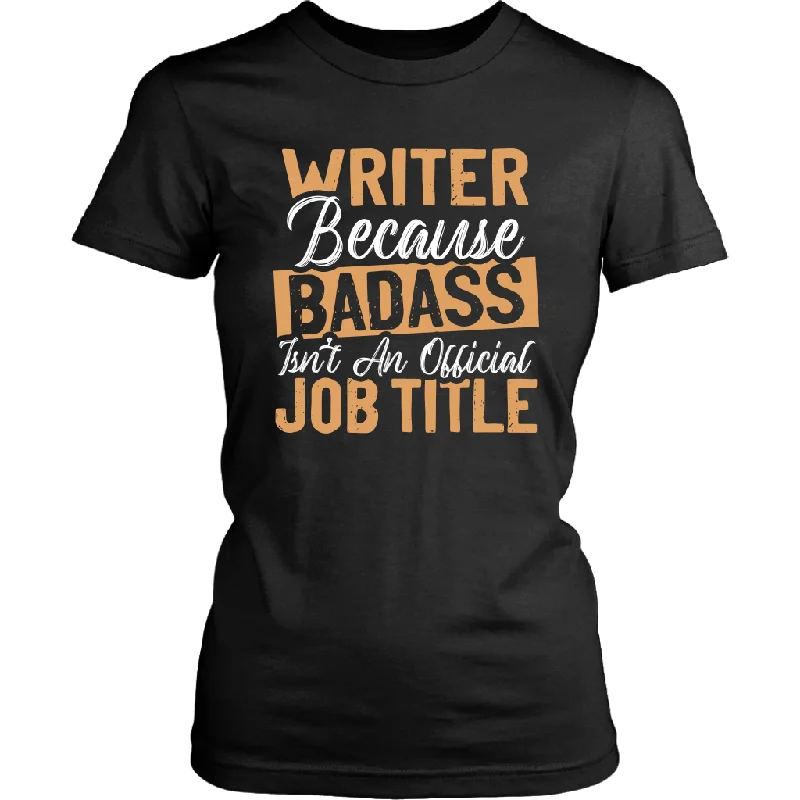 "badass isn't an official job title" Women's Fitted T-shirt Striped Floral Plaid