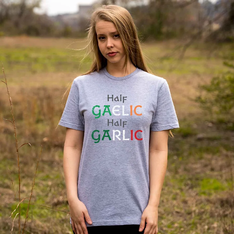 Half Gaelic Half Garlic T-Shirt Ribbed T-Shirt High Neck Heavyweight