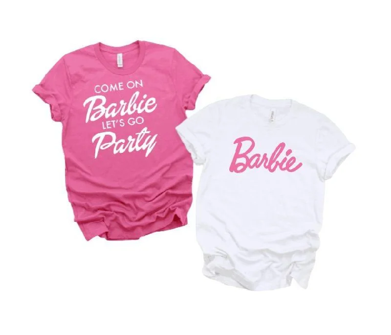 Come on Barbie Bachelorette Party Shirt Cotton Fabric Linen Fabric Terry Fabric