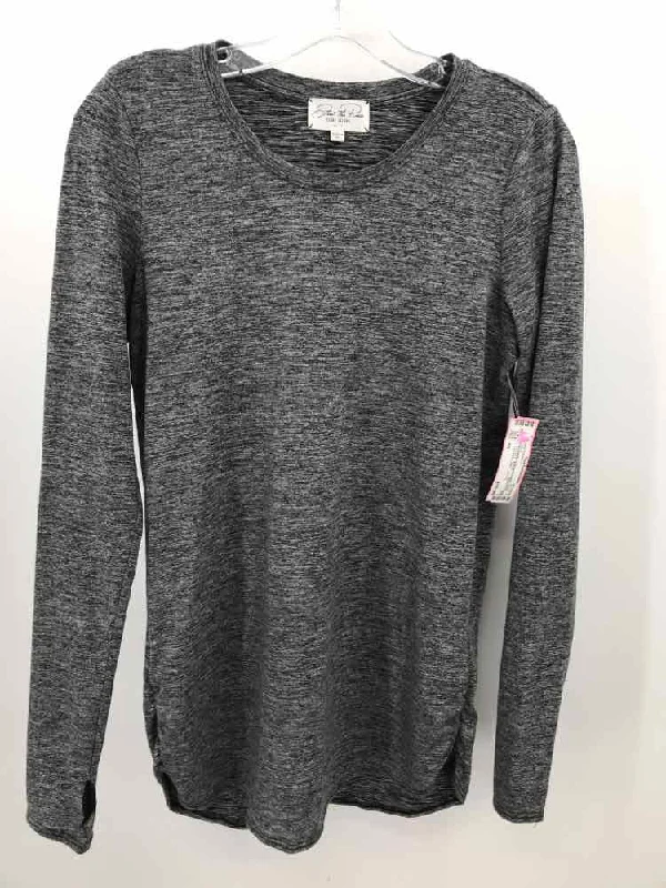 Pre-Owned Feel The Piece Grey Size XS T-shirt Knit Fabric Woven Fabric Fleece Fabric