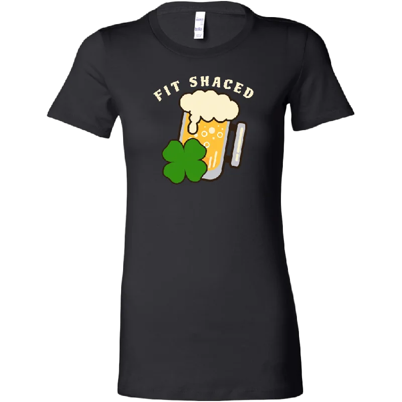 Fit Shaced St. Patrick's Day Funny Women's T-shirt Plaid T-Shirt Polka Dot Checkered