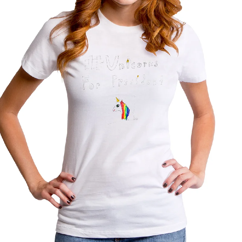 Unicorns for Pres Women's T-Shirt Boxy Fit Fitted Loose