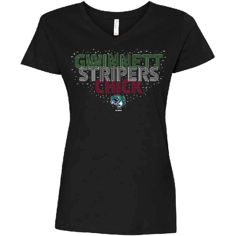 Gwinnett Stripers Bimm Ridder Womens Cort Tee Chenille Fabric Brocade Fabric Lace Fabric