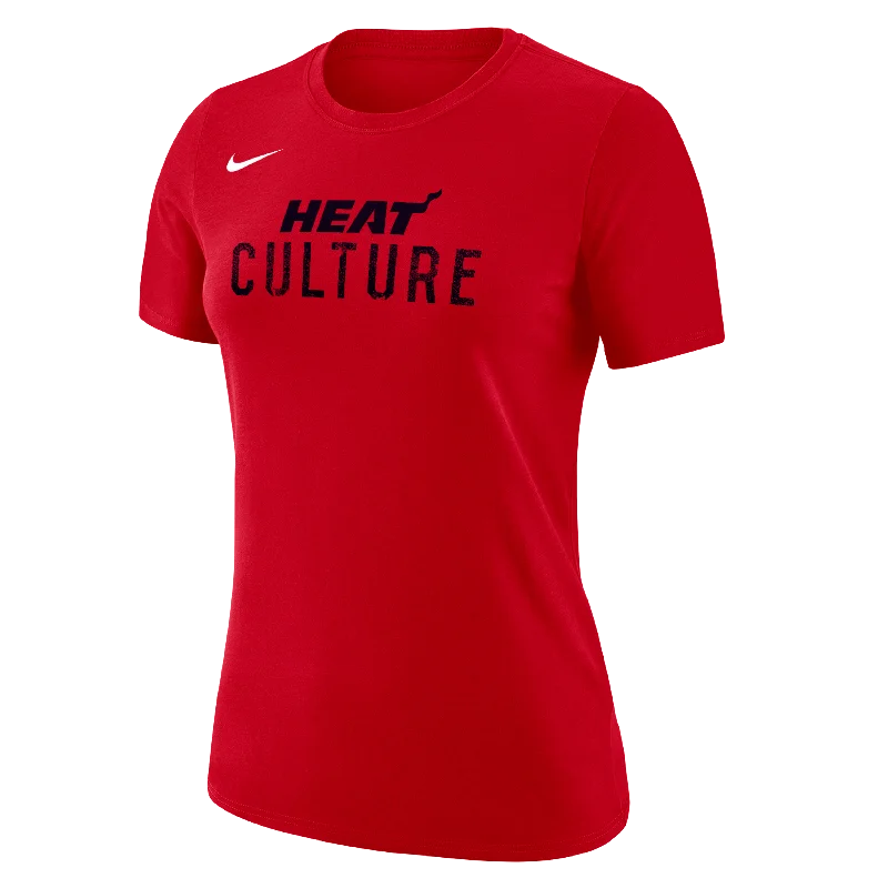 Nike HEAT Culture: Blood Red Women's Legend Tee Wool Fabric Cashmere Fabric Tweed Fabric