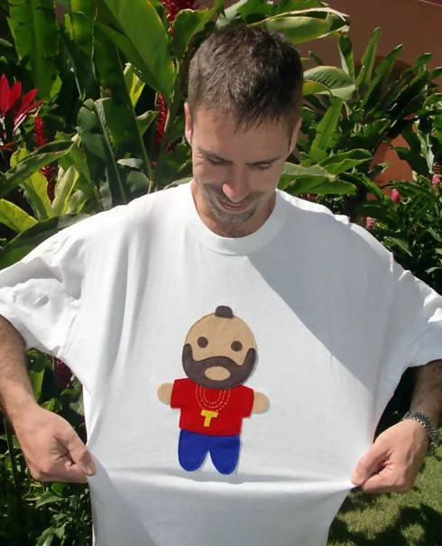 Looks Like Mr. Tee - Adult T-shirt Handmade Hand-knitted Hand-woven