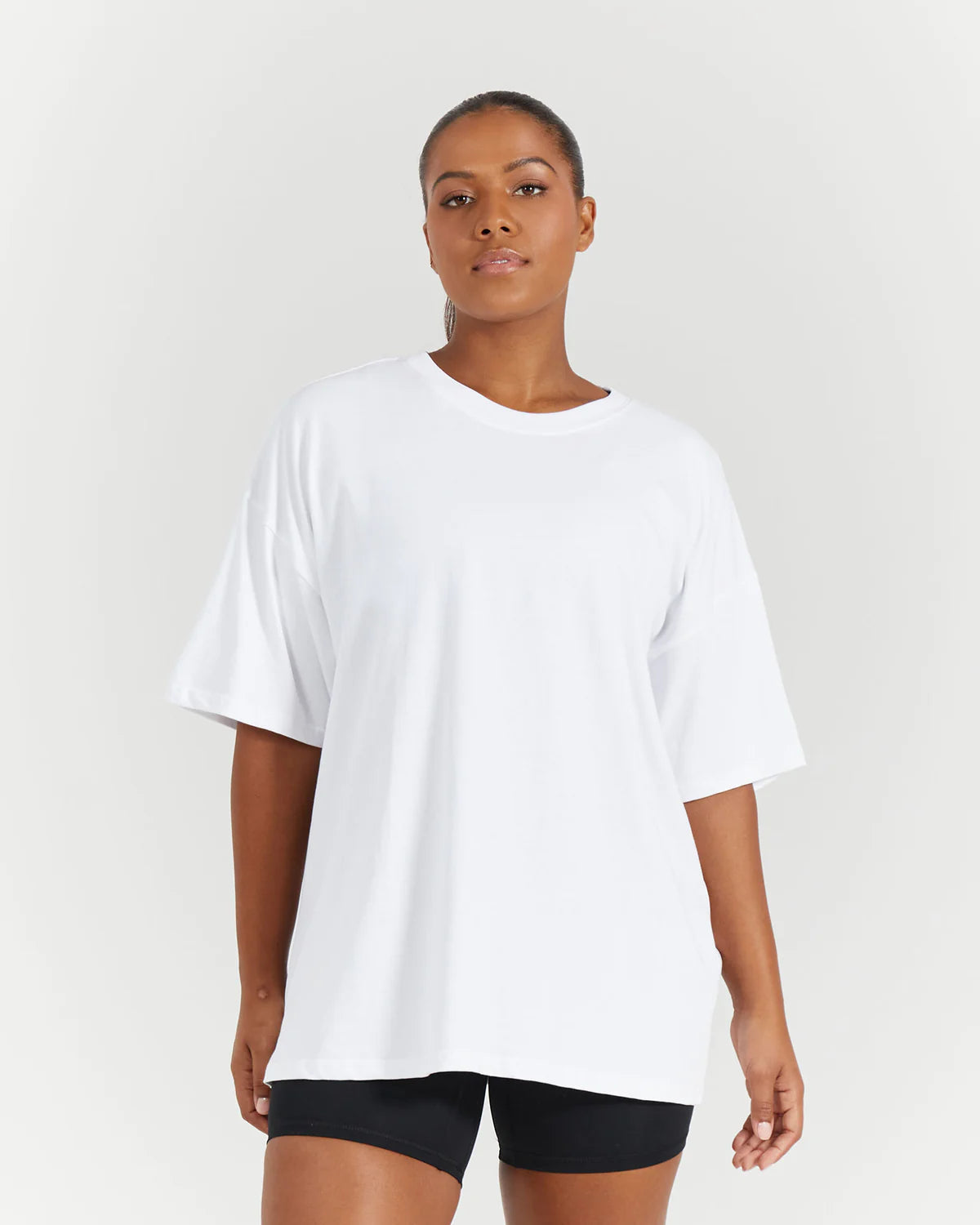 Muscle Republic | Oversized Tee - White Spandex Blend Rayon Blend Denim Blend